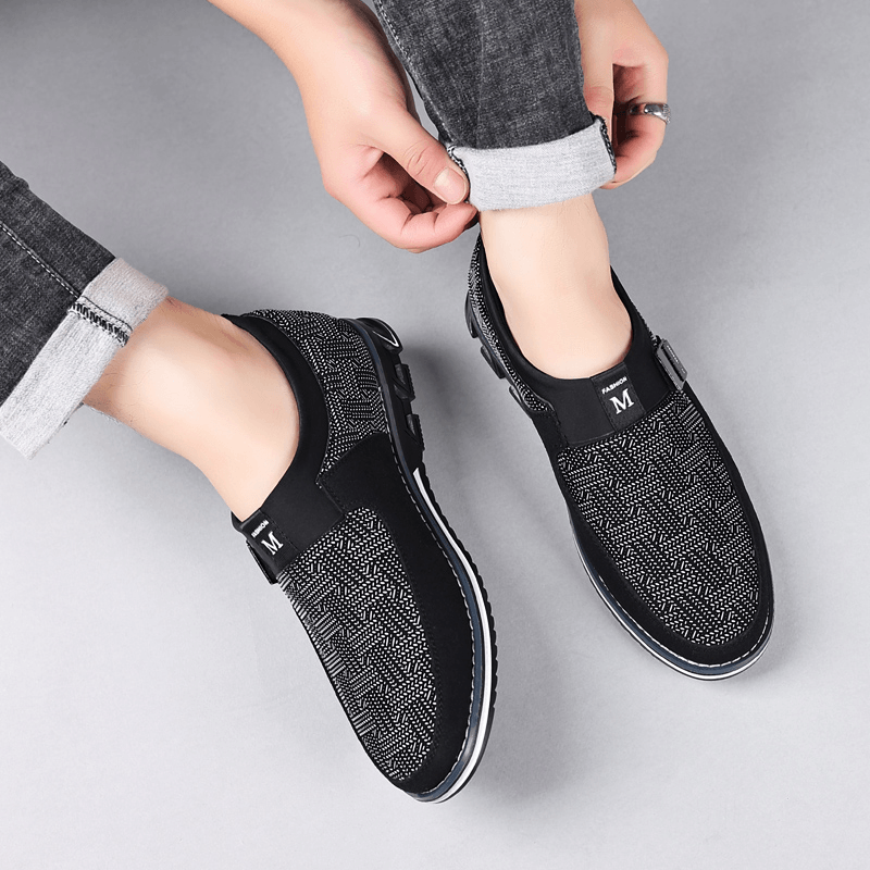 lovevop Men Breathable Non Slip Comfy Soft Bottom Slip on Casual Business Loafers Shoes