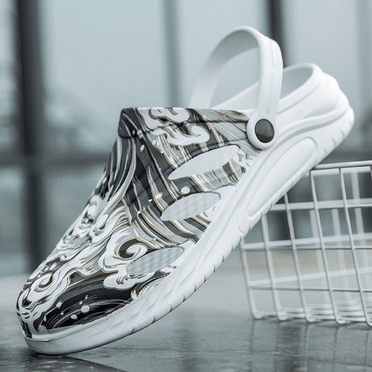 lovevop Men Cushioned Hydrophobic Breathable Summer Beach Casual Slippers