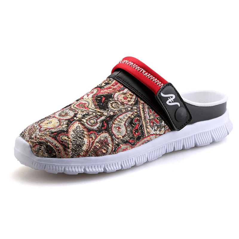 lovevop Men Slipper Shoes Breathable Flower Beach Outdoor Sandals