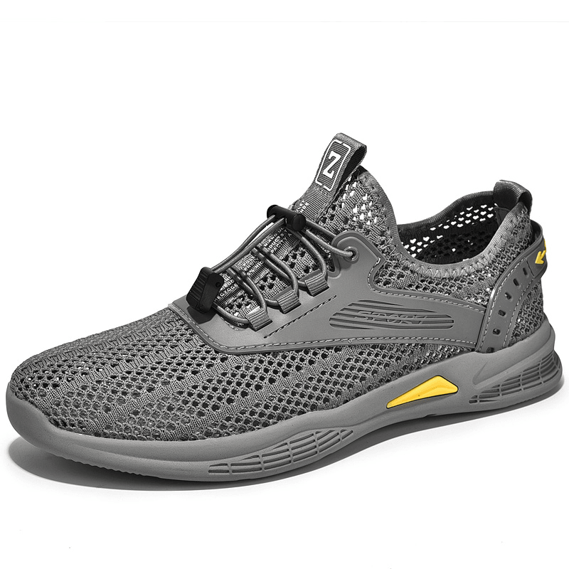 lovevop Men Mesh Breathable Non Slip Soft Elastic Band Casual Outdoor Shoes