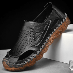lovevop Men Microfiber Breathable Non Slip Closed Toe Casual Outdoor Sandals