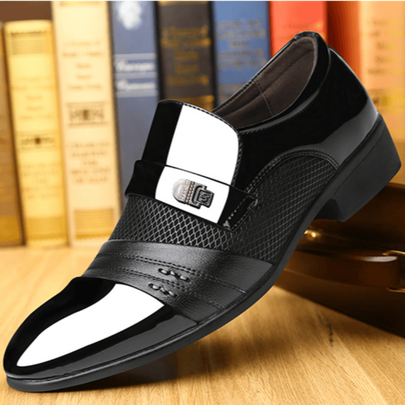 lovevop Men Microfiber Business Soft Formal Dress Shoes