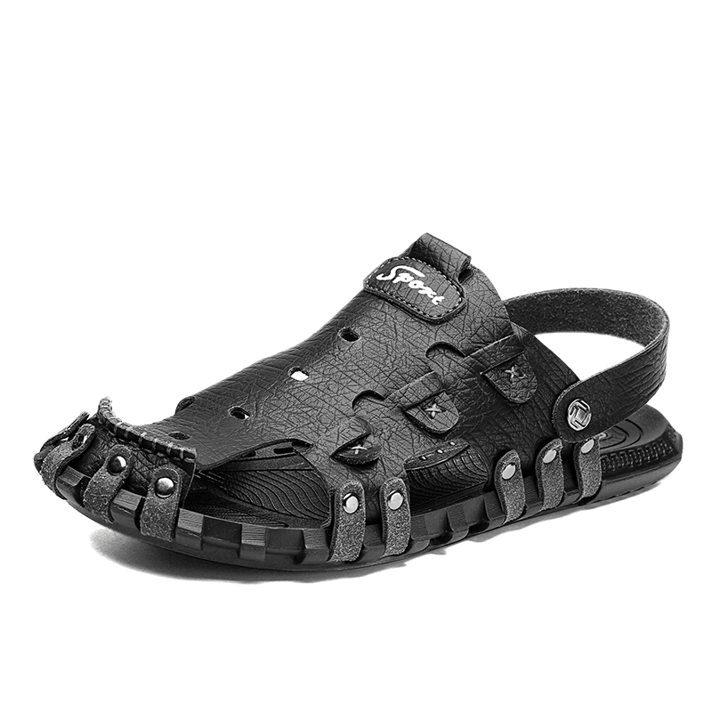 lovevop Men Microfiber Two-Ways Lightweight Slip Resistant Casual Sandals