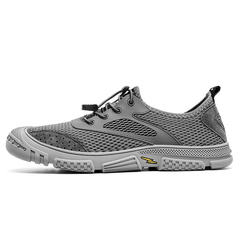 lovevop Men Mesh Sneaker Casual Breathable Lightweight Slip Resistant Toe Protected Soft Shoes