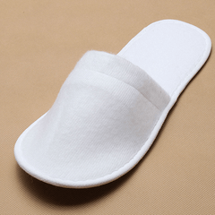 lovevop 1Pair Closed Toe White Disposable Hotel Slippers SPA Slippers