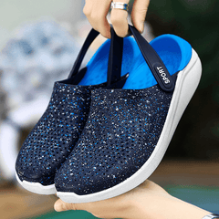 lovevop Men'S Casual Starry Sky Decoration Outdoor Beach Home Sandals and Slippers