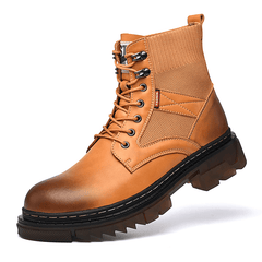 lovevop Men Comfy round Toe Slip Resistant High Top Tooling Boots