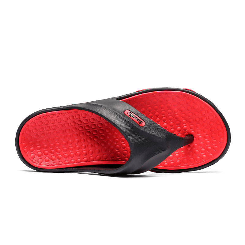 lovevop Men Breathable Soft Bottom Non Slip Comfy Beach Flip Flops Casual Slippers