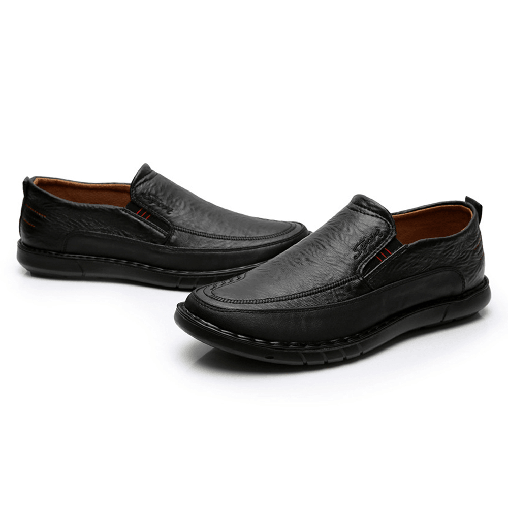 lovevop Men Slip Resistant Slip on Elastic Band Soft Sole Causal Daily Oxfords