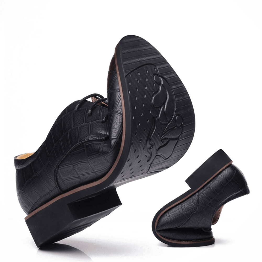 lovevop Men Business Microfiber Soft Comfortable Waterproof Formal Shoes