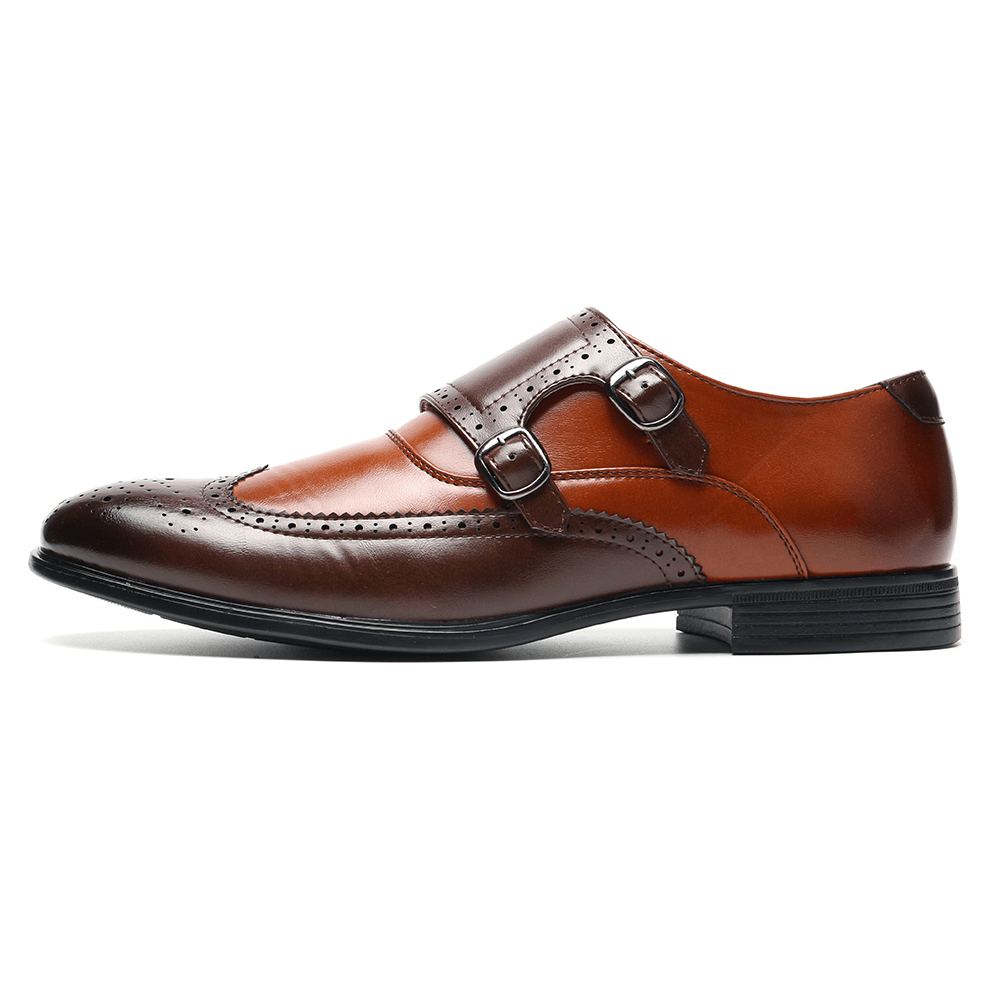 lovevop Men Brogue Carved Casual Business Office Leather Oxfords