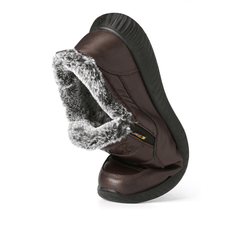 lovevop Men Waterproof Cloth Lightweight Plush Warm Soft Wearable Sole Snow Ankle Boots