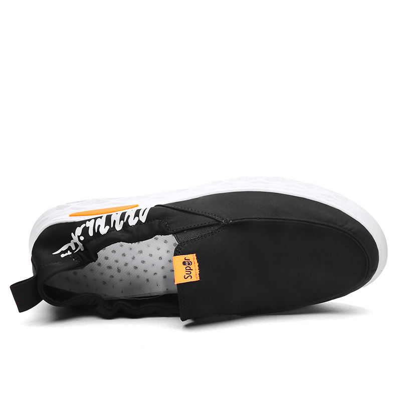 lovevop Men Umbrella Cloth Soft Breathable Sport Elastic Slip-On Casual Shoes