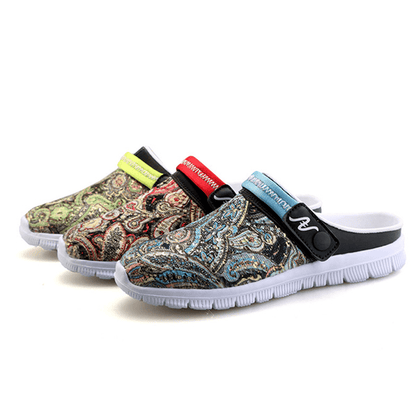 lovevop Men Slipper Shoes Breathable Flower Beach Outdoor Sandals