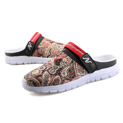 lovevop Men Slipper Shoes Breathable Flower Beach Outdoor Sandals
