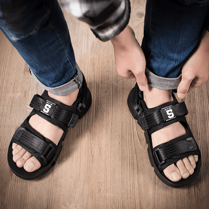 lovevop Men Breathable Non Slip Comfy Outdoor Casual Beach Sandals