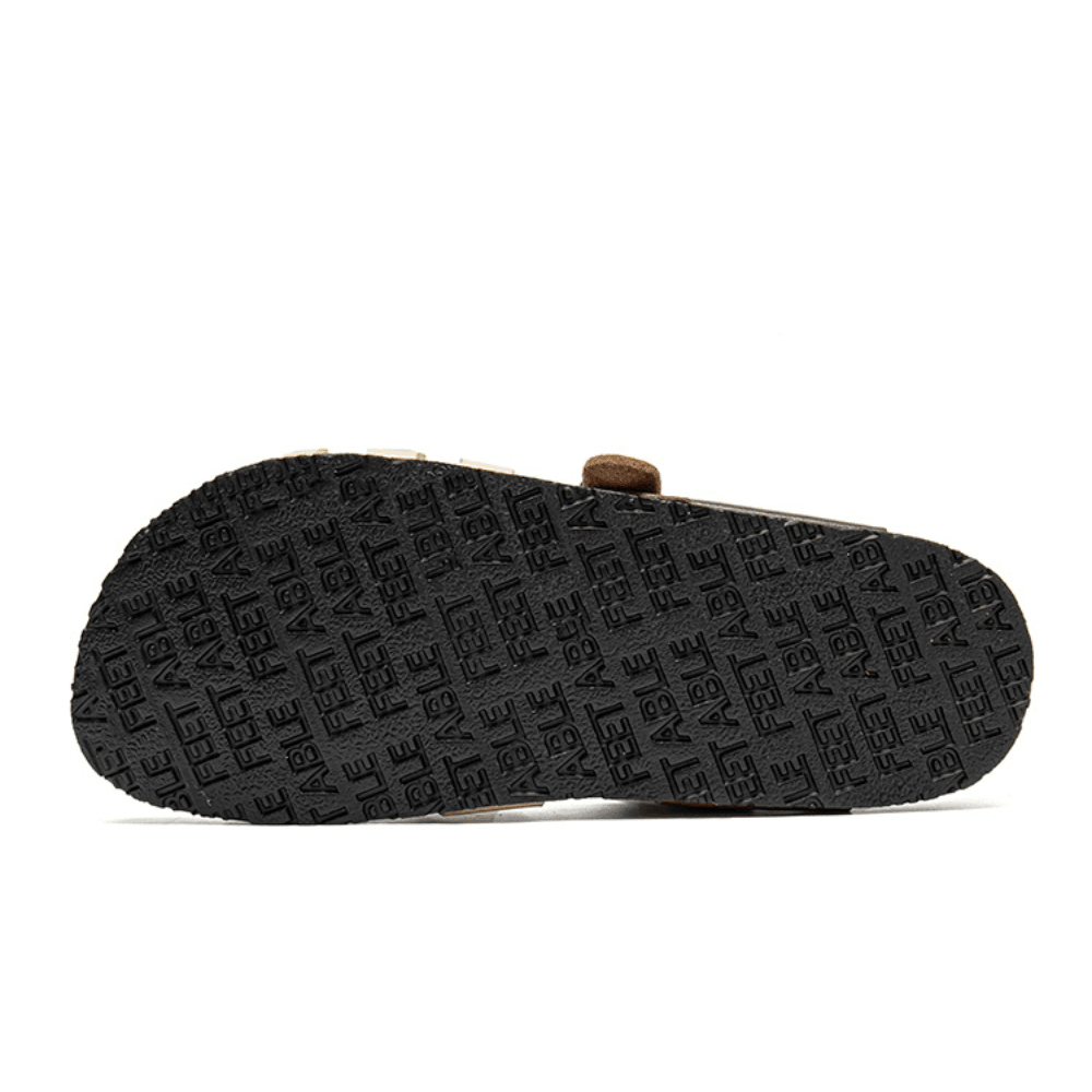 lovevop Men Breathable Two-Ways Slip on Non Slip Cork Bottom Casual Sandals