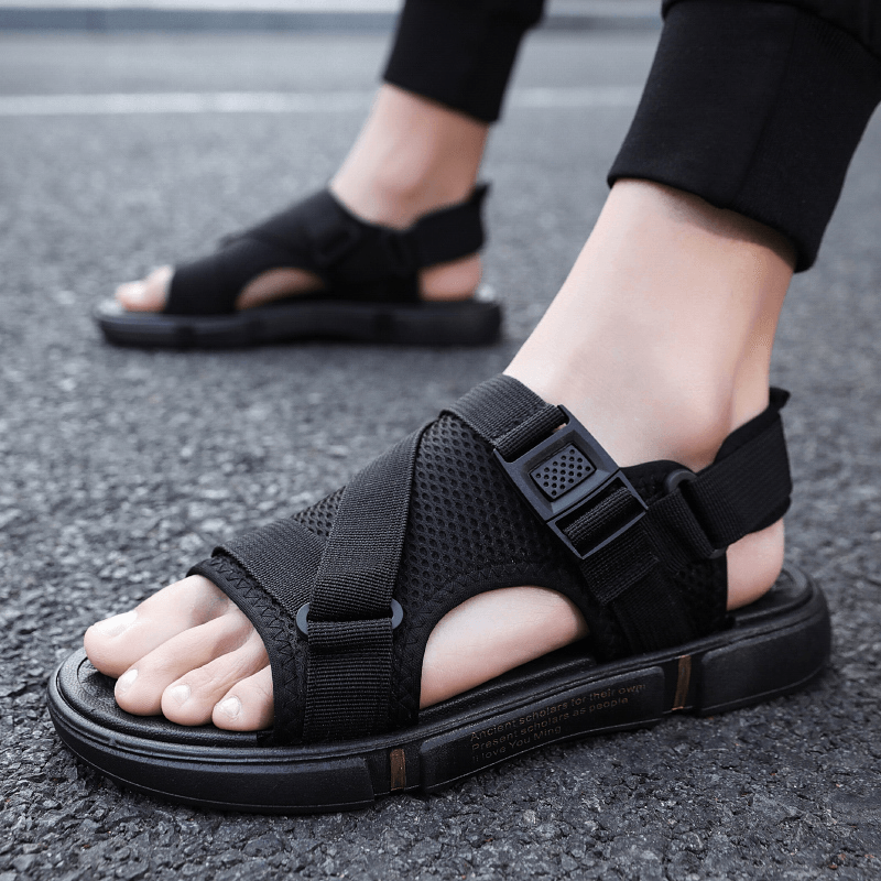 lovevop Men Two-Ways Breathable Opened Non-Slip Casual Beach Sandals