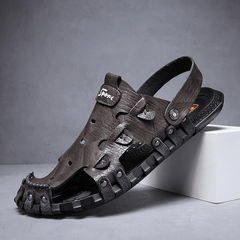 lovevop Men Microfiber Two-Ways Lightweight Slip Resistant Casual Sandals