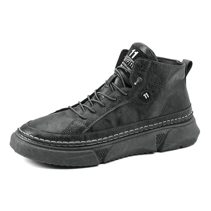 lovevop Men Microfiber Leather Waterproof High Top Sport Tooling Boots