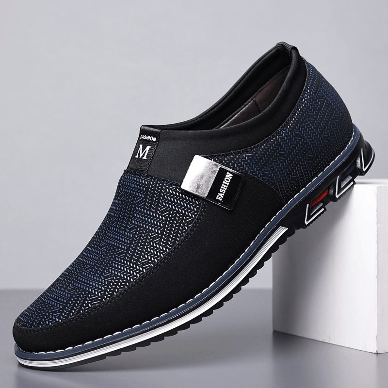 lovevop Men Breathable Non Slip Comfy Soft Bottom Slip on Casual Business Loafers Shoes