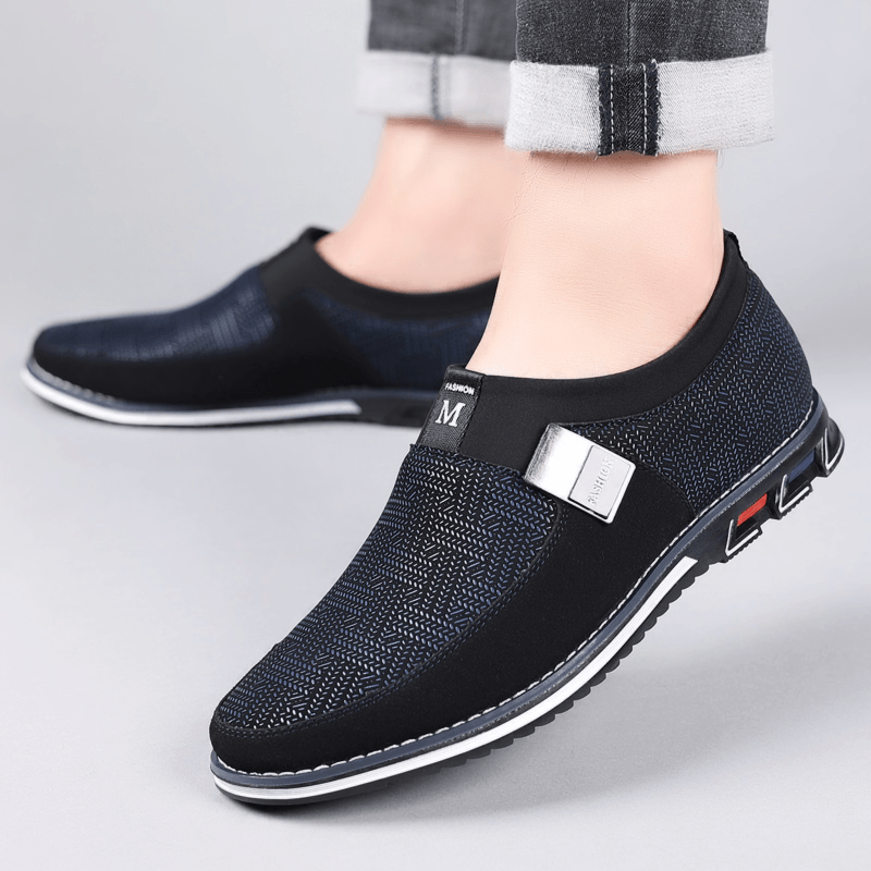 lovevop Men Breathable Non Slip Comfy Soft Bottom Slip on Casual Business Loafers Shoes