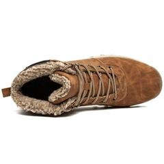 lovevop Men Outdoor Waterproof Warm Lined Slip Resistant Hiking Boots