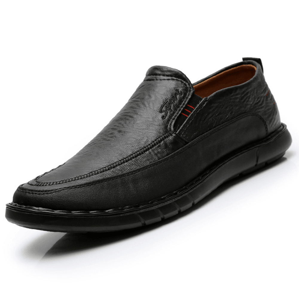 lovevop Men Slip Resistant Slip on Elastic Band Soft Sole Causal Daily Oxfords