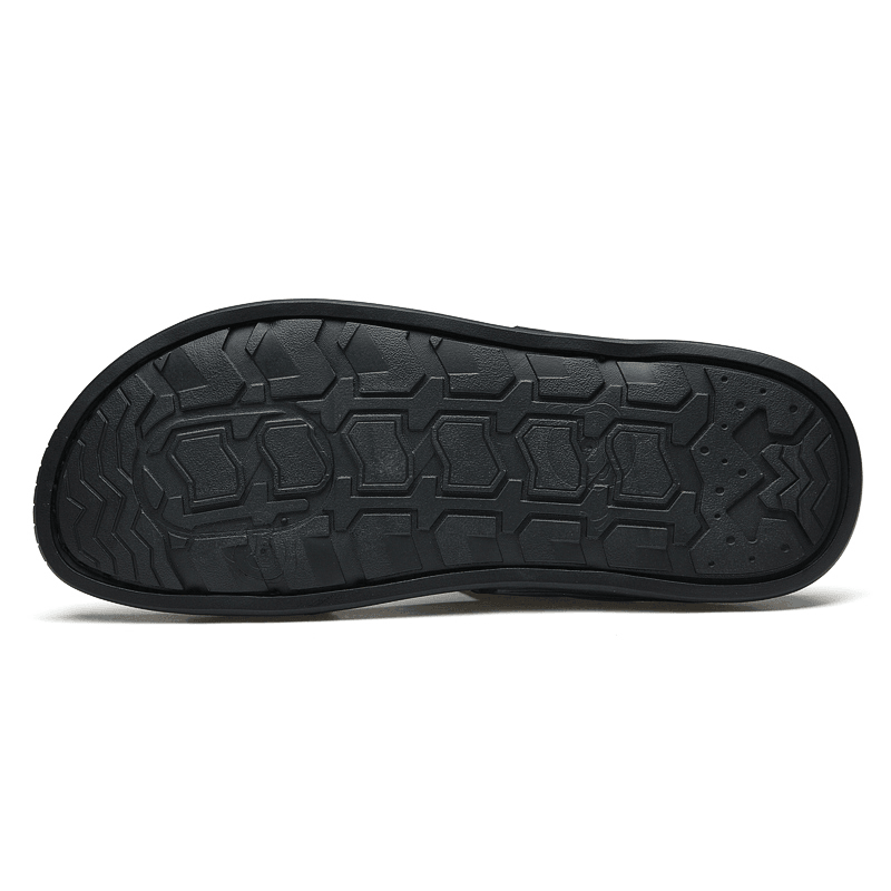 lovevop Men Microfiber Leather Two-Ways Breathable Soft Non-Slip Casual Outdoor Sandals