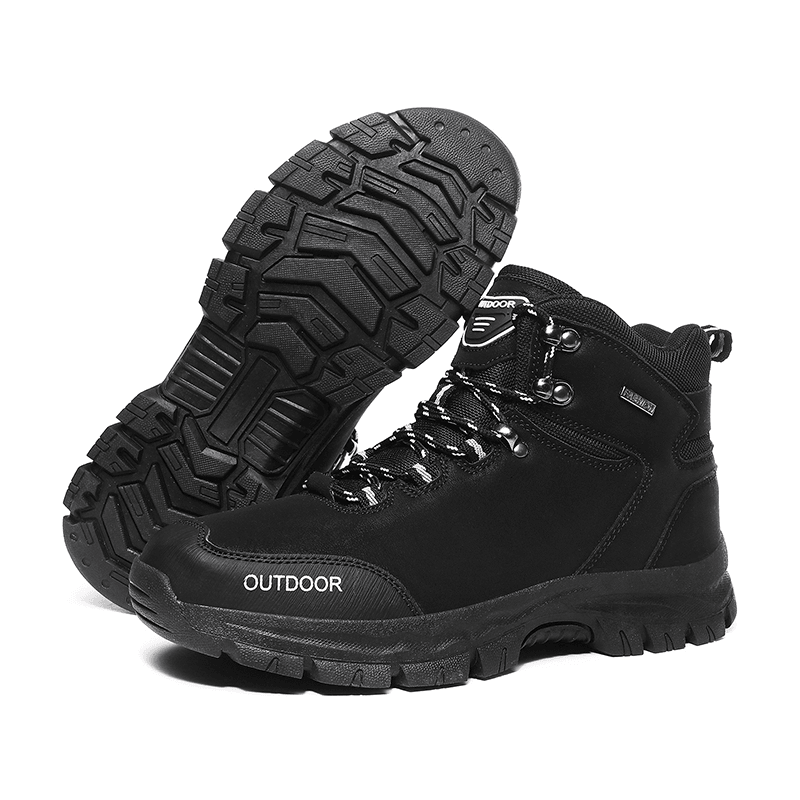 lovevop Men Outdoor Non Slip Soft Sole Lace up Hiking Boots