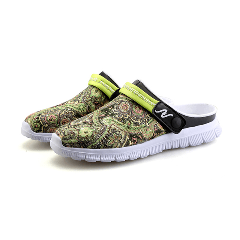 lovevop Men Slipper Shoes Breathable Flower Beach Outdoor Sandals