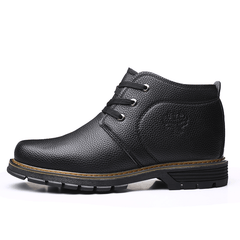 lovevop Men Comfy Microfiber Leather Warm Business Casual Winter Ankle Boots