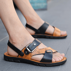 lovevop Men Two-Ways Opened Toe Breathable Slip Resistant Casual Outdoor Sandals