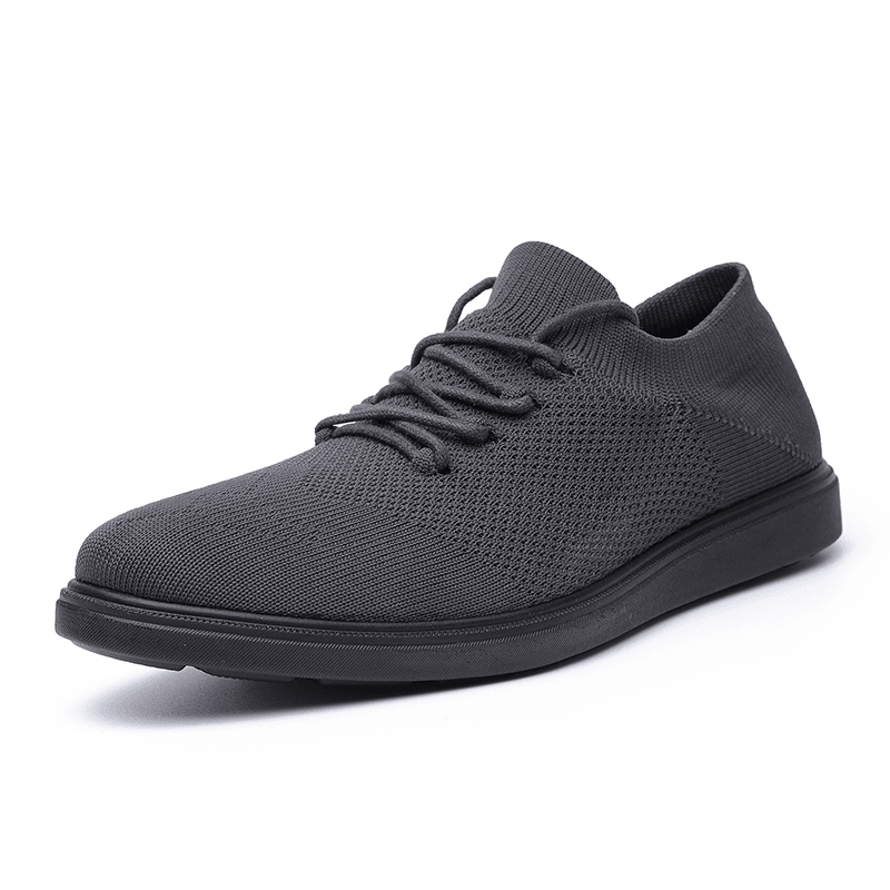 lovevop Men Breathable Knitted Fabric Comfy Wearable Casual Walking Shoes