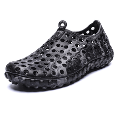 lovevop Men Breathable Hollow Out Non Slip Comforty Driving Wading Casual Beach Sandals