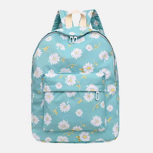 lovevop Women Nylon Daisy Casual Campus Backpack School Bag