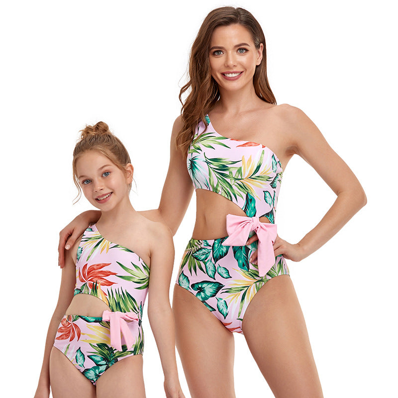 「🌼Summer Flash Sale - 50% Off」Bowknot One-Piece Backless Mommy and Me Swimsuit