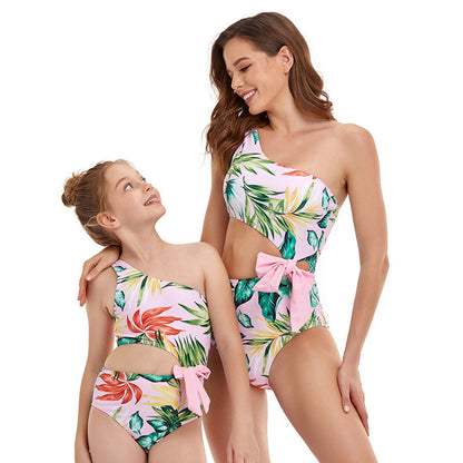 「🌼Summer Flash Sale - 50% Off」Bowknot One-Piece Backless Mommy and Me Swimsuit