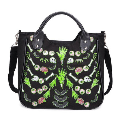 lovevop Halloween skull print handbag