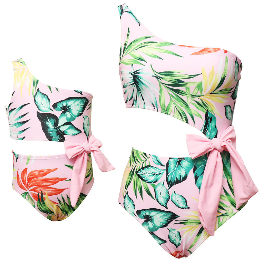「🌼Summer Flash Sale - 50% Off」Bowknot One-Piece Backless Mommy and Me Swimsuit