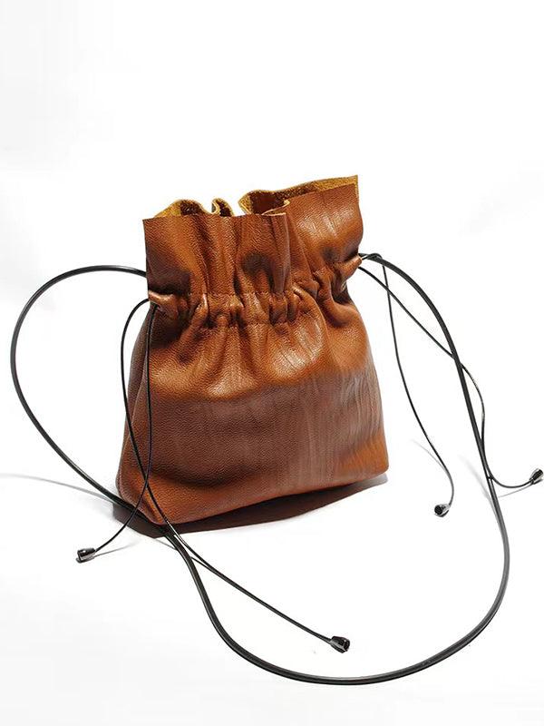 lovevop Lace-up Plicated Small Bag