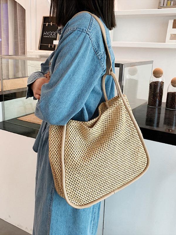 lovevop Woven Tote Large Capacity Straw Bag