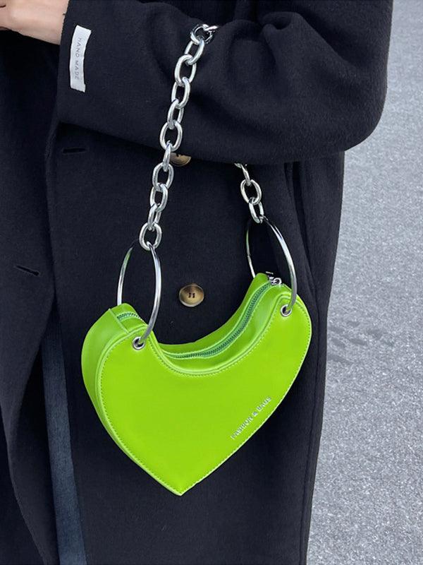 lovevop Heart Shaped Irregular Chain Bag