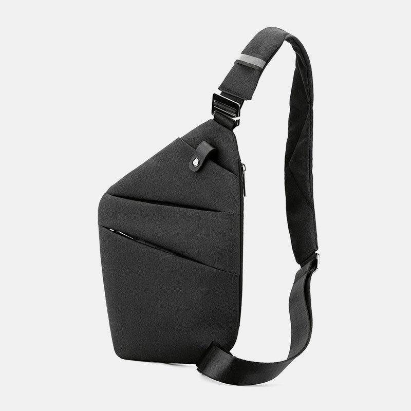 lovevop Men Luminous Oxford Multi-pockets Large Capacity Anti-theft Waterproof Crossbody Bag Chest Bag Sling Bag