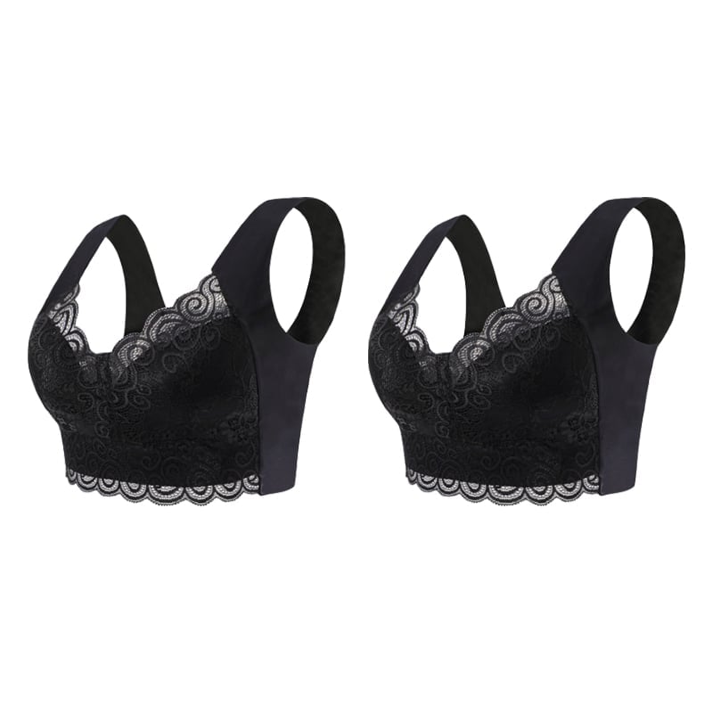 Gather Beautiful Back Lace Bra Without Steel Ring