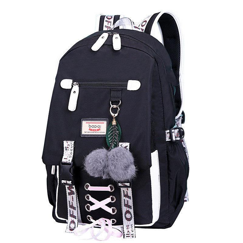 lovevop Female Backpack Student School Bag Junior High School Student High School Student Student Backpack Printing