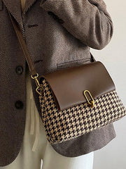 lovevop Vintage Chic Houndstooth Sling Bag