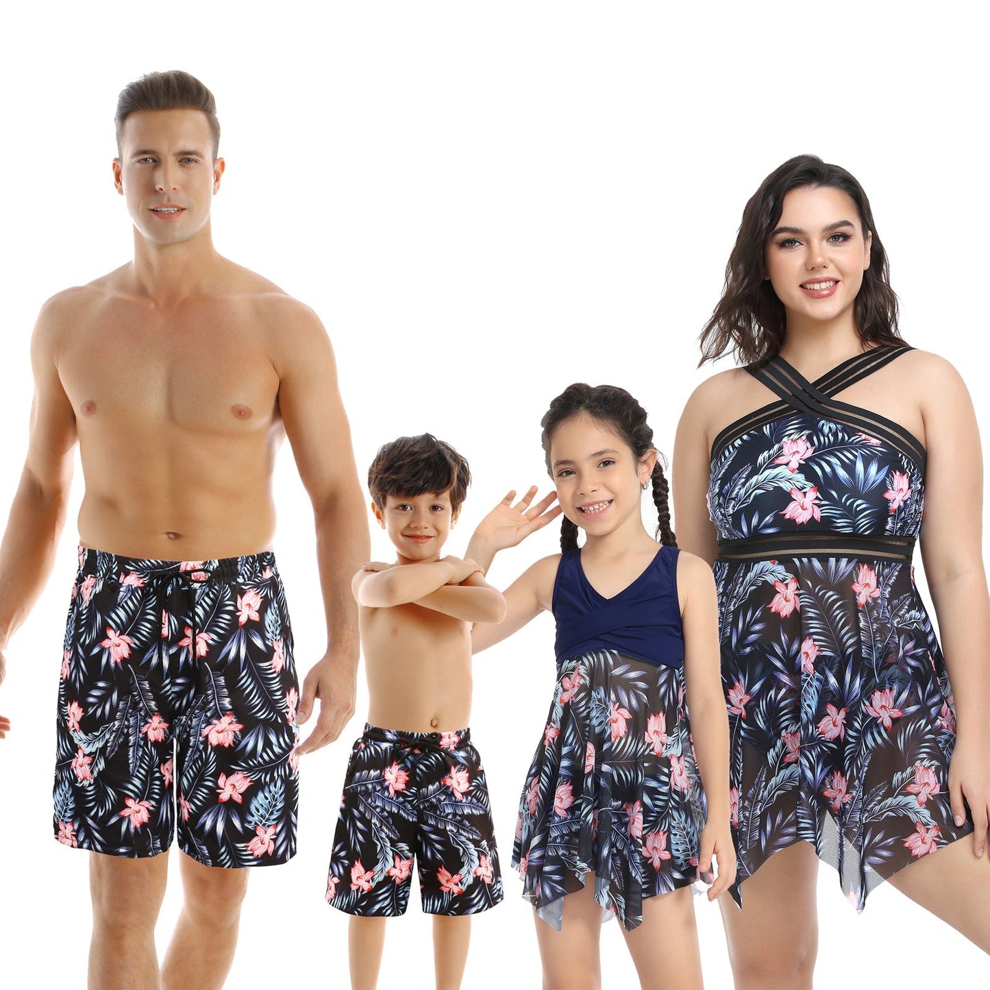 「🎁Father's Day Sale - 50% OFF」Family Matching Plants Printed Swimsuits