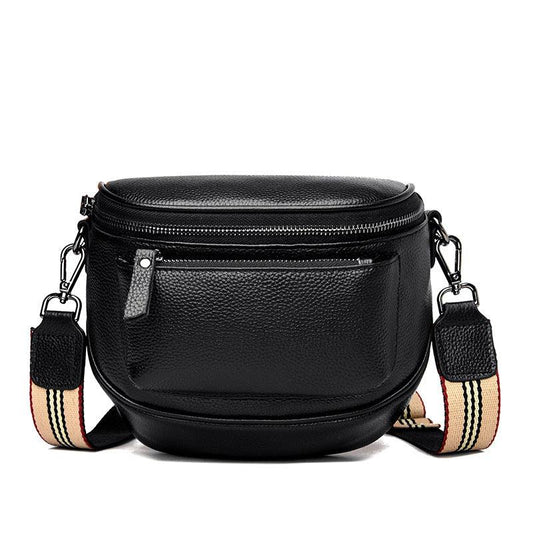 lovevop Fashion Lady Leather Diagonal Saddle Bag