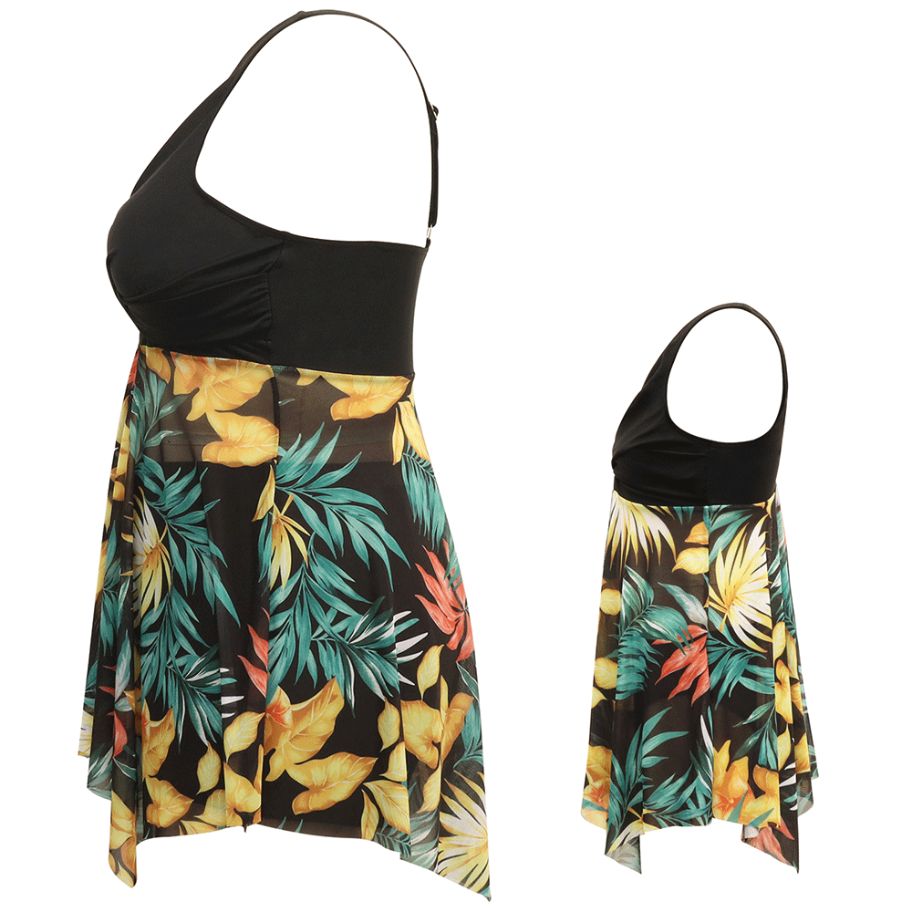 「🌼Summer Flash Sale - 50% Off」Ruffle Floral Print One Piece Mommy and Daughter Swimsuits